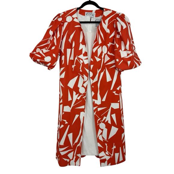 Dorinda Clark Cole Rose Collection 2 PC Dress Set size 14 Colorful Long Jacket - Picture 15 of 15